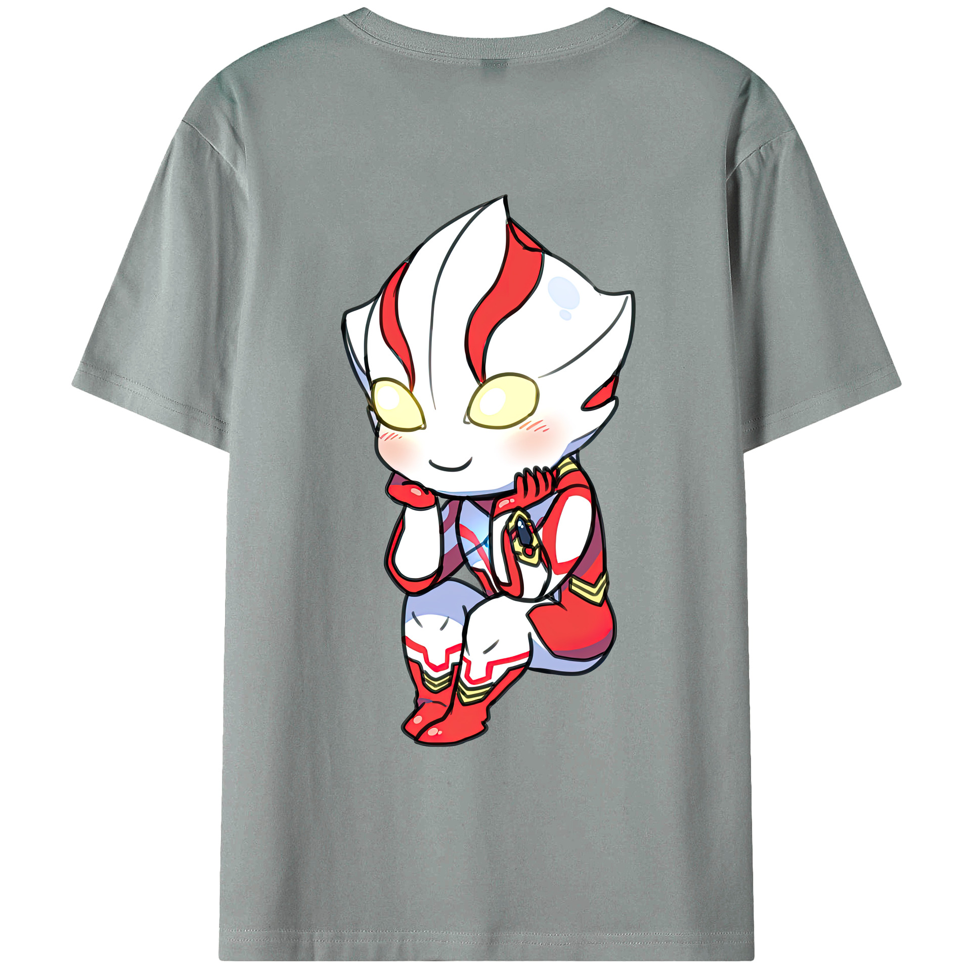 （画像用） ウルトラマン Ultraman 綿100％ メンズ半袖Tシャツ（バックプリント） 通気性